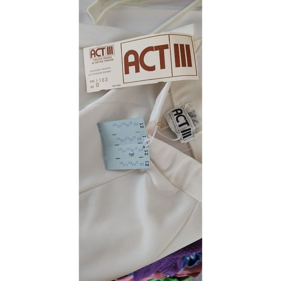 Vintage ACT III Deadstock 1970's White Tulip Mini Skirt- Size 6 - Picture 8 of 12